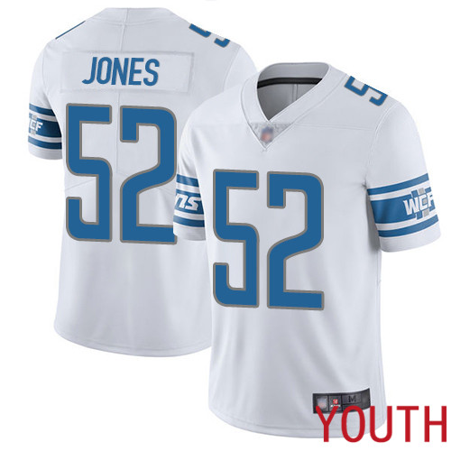 Detroit Lions Limited White Youth Christian Jones Road Jersey NFL Football 52 Vapor Untouchable
